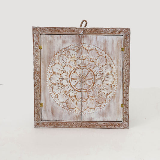 Rustic Vintage Wooden Mirror