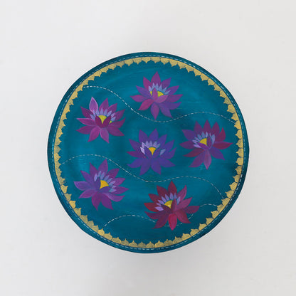 Lily Pond Wooden Stool