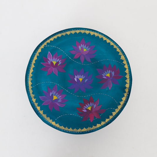 Lily Pond Wooden Stool