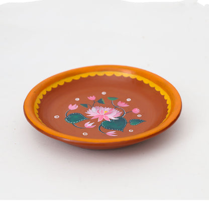 Lotus Bloom Painted Plate