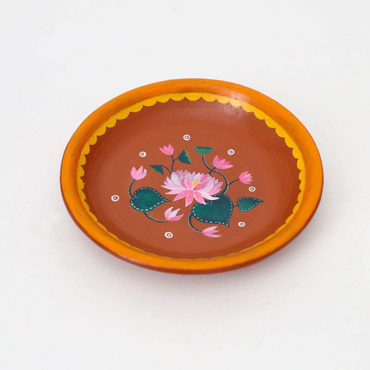 Lotus Bloom Painted Plate