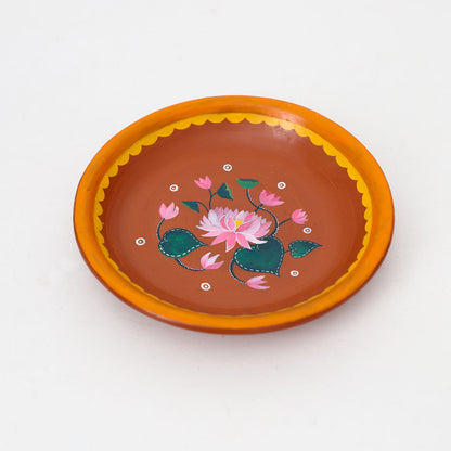 Lotus Bloom Painted Plate