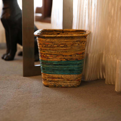 Striped Wastepaper Bin
