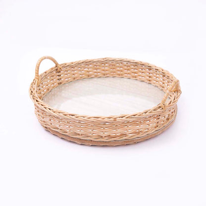 Round Cane Tray