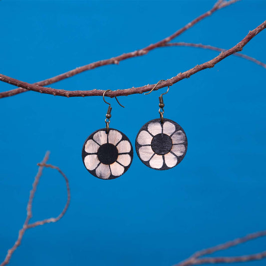 Charcoal Flower Earrings