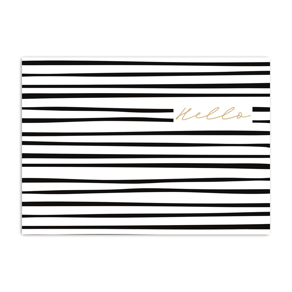 Monochrome Hello Card
