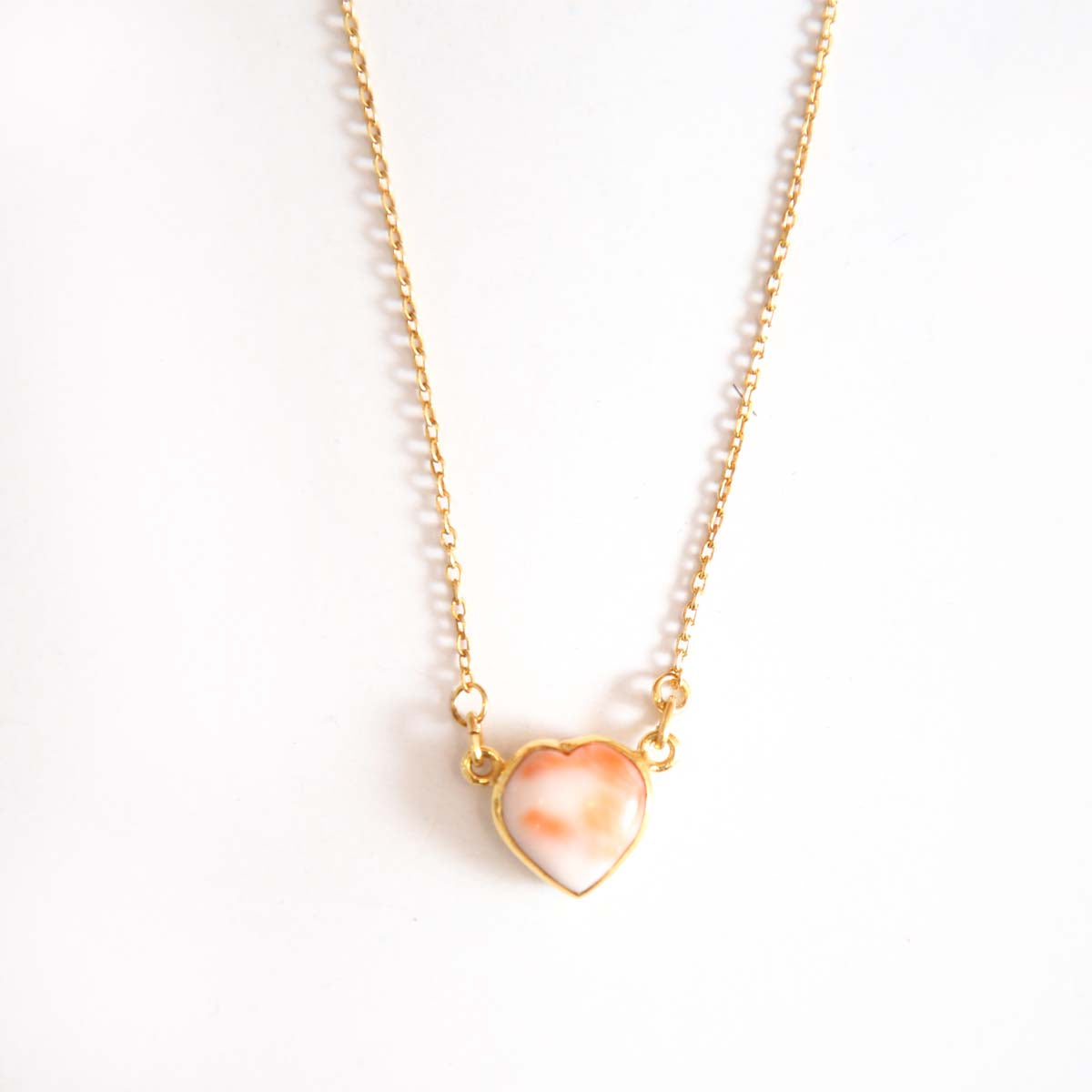 Coral Heart Necklace