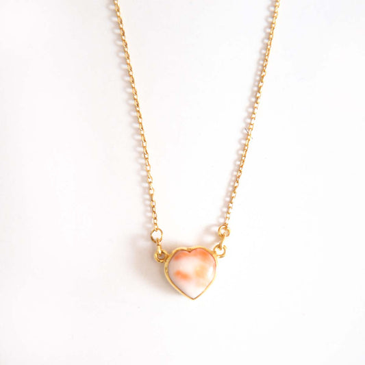 Coral Heart Necklace