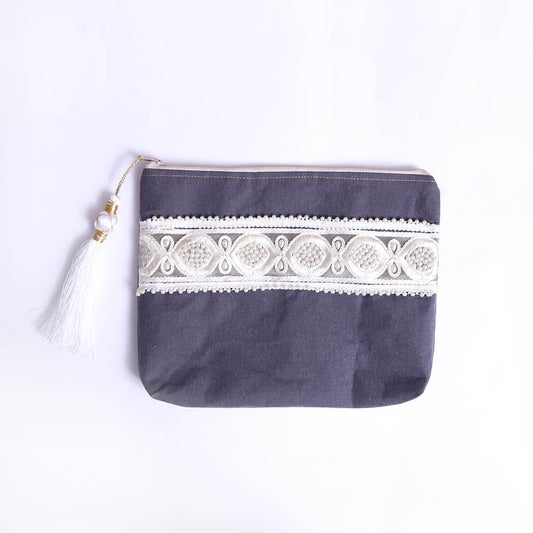 Grey Pearl Pouch