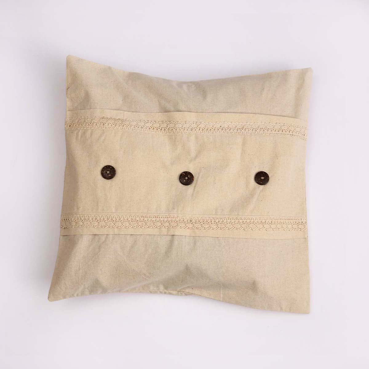 Coconut Shell Button Cushion Cover