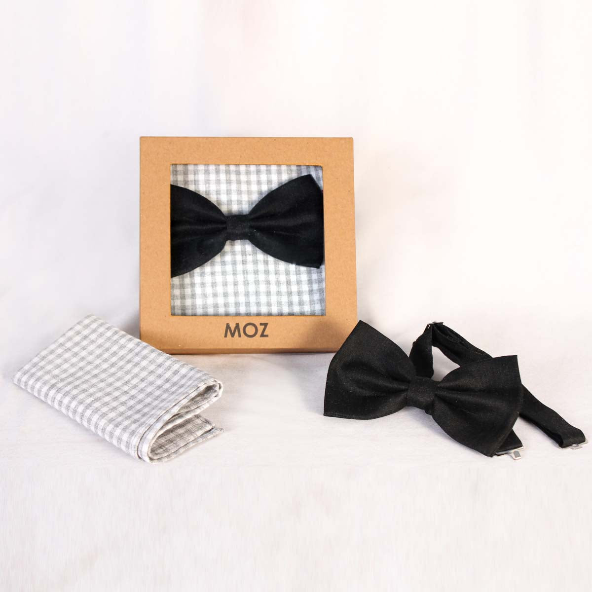 Solid Black Bow Tie
