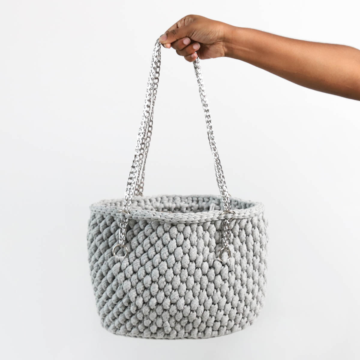 Grey Crotchet Grey with Chain