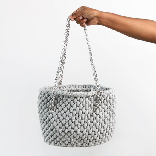 Grey Crotchet Grey with Chain