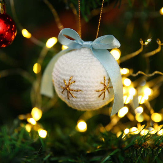 Snowflake Crochet Christmas Bauble