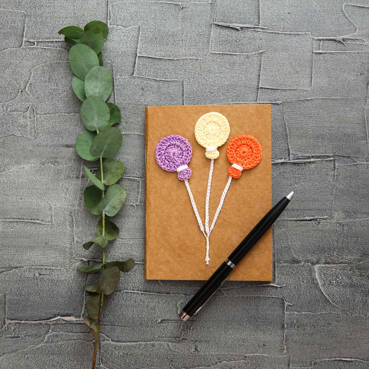 Balloon Crochet A5 Notebook