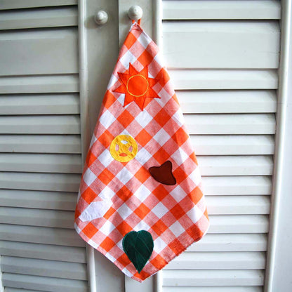 Orange Checked Handloom Napkin