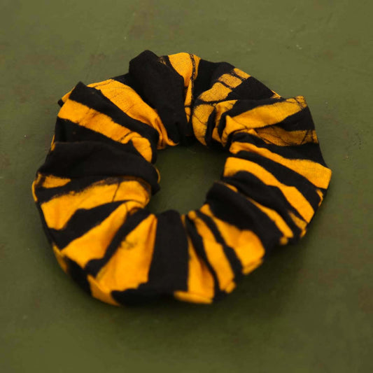 Yellow Batik Scrunchie