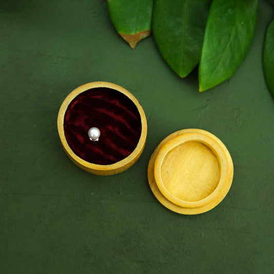 Round Bamboo Jewellery Box