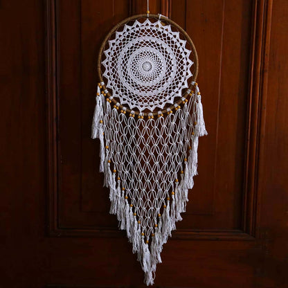Snowy Macrame Dream Catcher