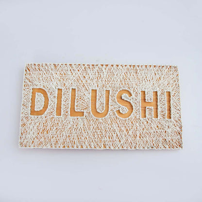 Name String Art Plaque With Fairy Lights