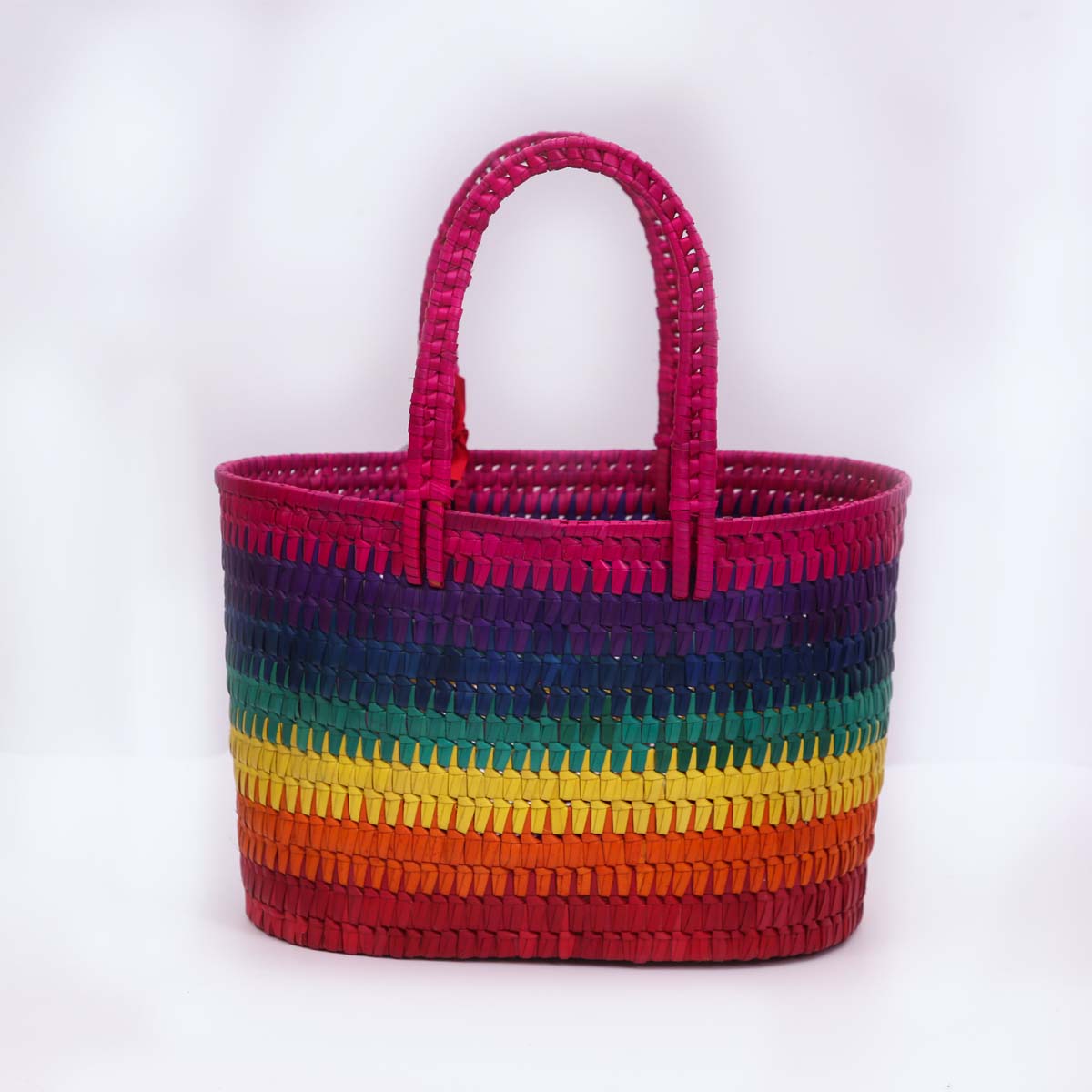 Rainbow Palmyra Shopping Basket