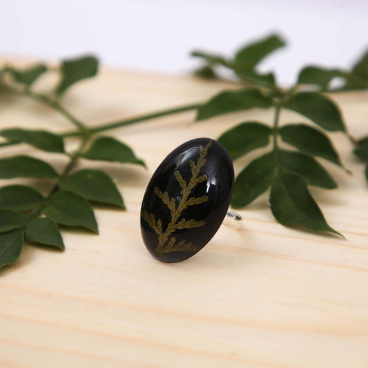 Pressed Fern Ring