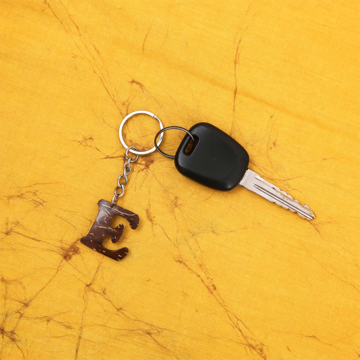 E Coconut Shell Key Tag