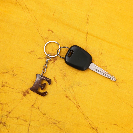 E Coconut Shell Key Tag