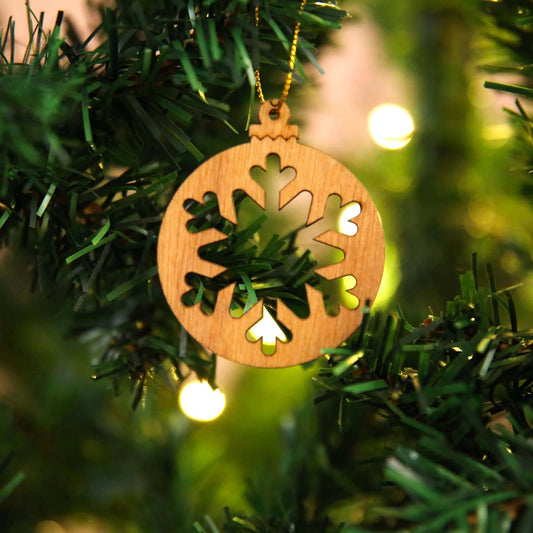 Snowflake Wooden Ornament