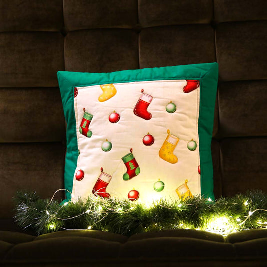 Stockings & Baubles Cushion Cover