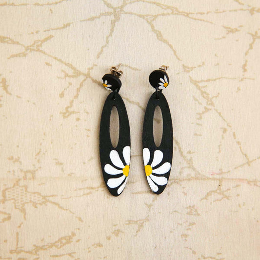 Daisy Wooden Earrings