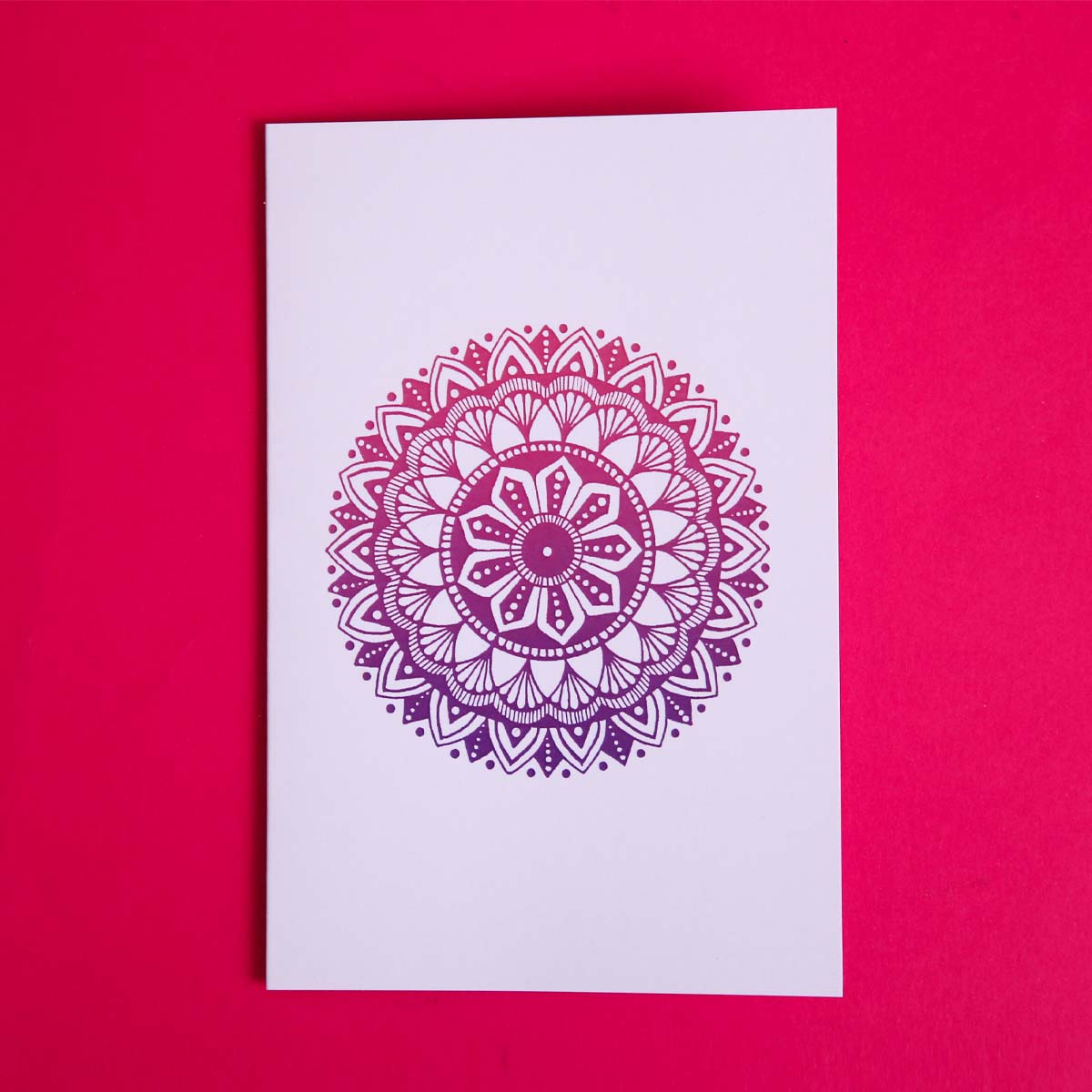 Pink & Purple Shaded Luna Mandala Card