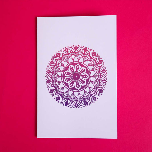 Pink & Purple Shaded Luna Mandala Card