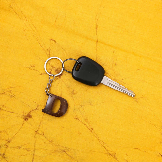 D Coconut Shell Key Tag