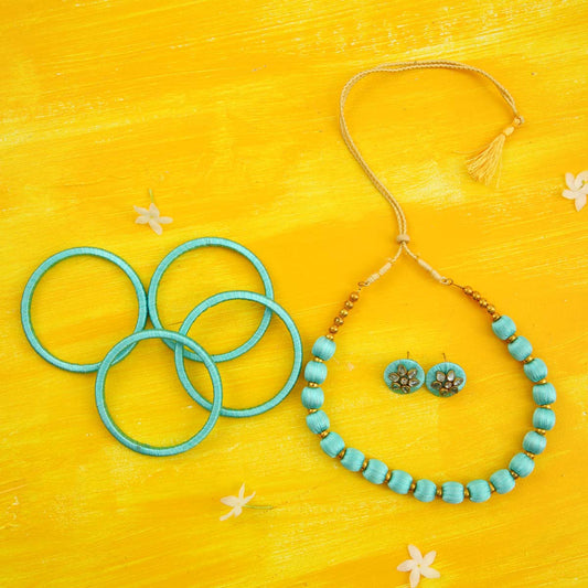 Cyan Jewellery Set