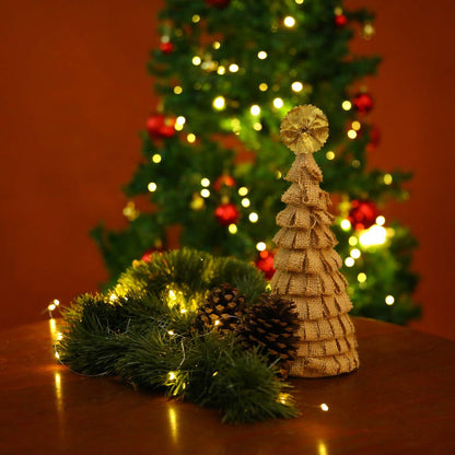 Burlap Flap Mini Christmas Tree