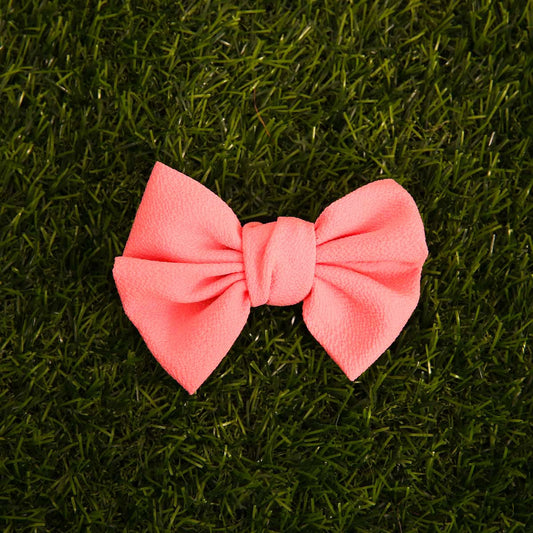 Pink Poofy Hair Tie Bow