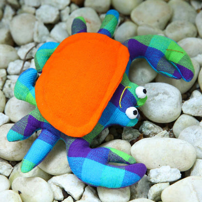Orange Crab Handloom Soft Toy