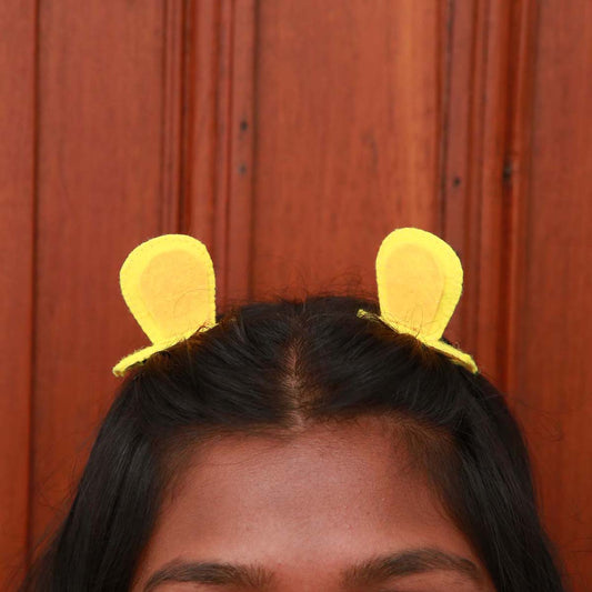 Yellow Bunny Hair Clip Set