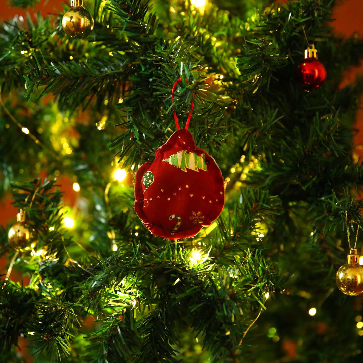 Fabric Bauble Tree Ornament