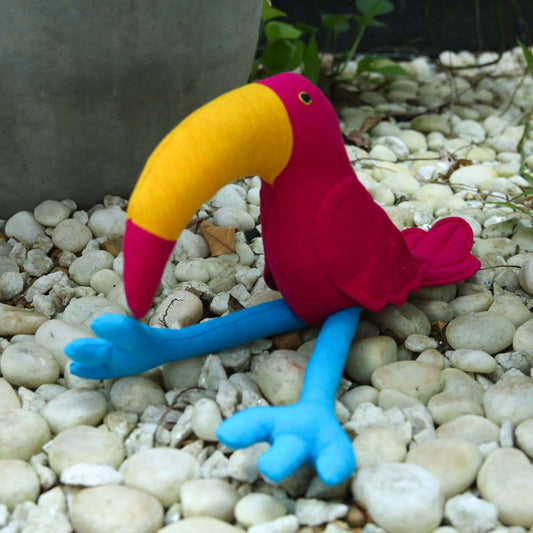 Pink Toucan Handloom Soft Toy