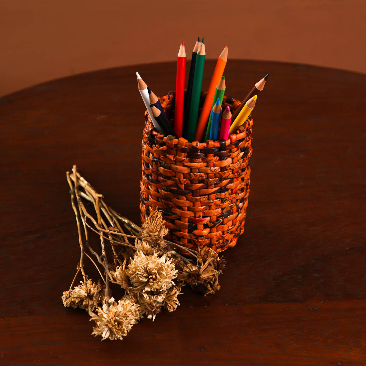 Orange Peel Pencil Holder