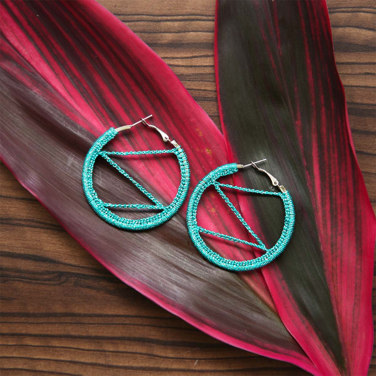 Zig-Zag Crochet Hoop Earrings