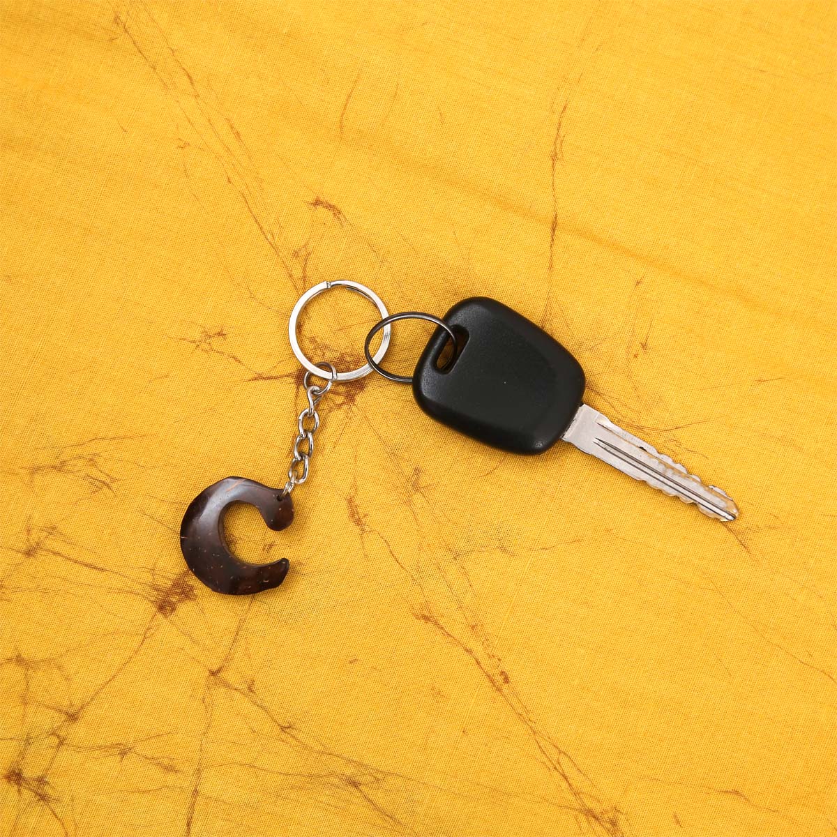 C Coconut Shell Key Tag