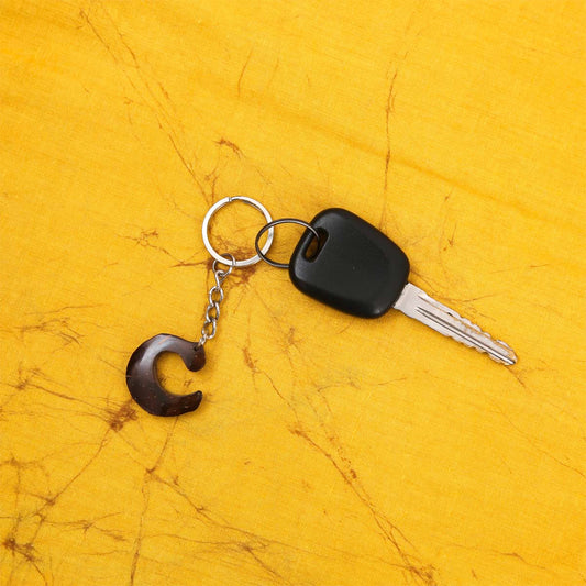 C Coconut Shell Key Tag