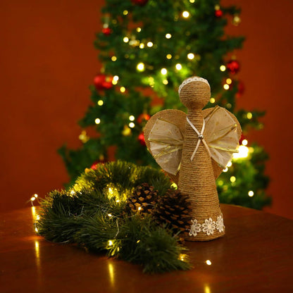 Burlap Thread Angel Ornament