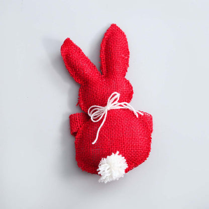 Red Easter Bunny Napkin Ring Holder Set