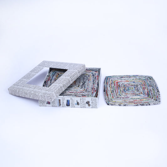 Natural Square Paper Heat Mat Set