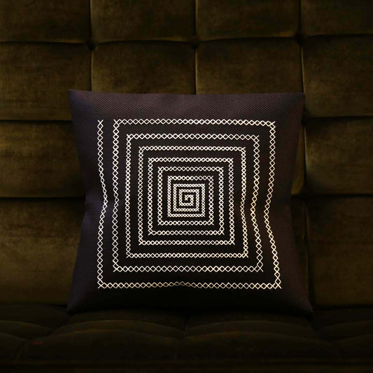 Spiral Cross Stitch Cushion Cover