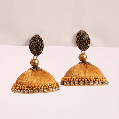 Gold Jhumka Earrings